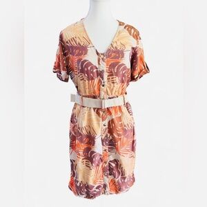 Kocca Made in Italy Tropical Print Belted Dress Size S